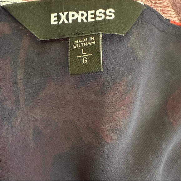 Express Women's Multicolor Floral V Neck Spaghetti Straps Top in Women’s Large - Picture 5 of 5